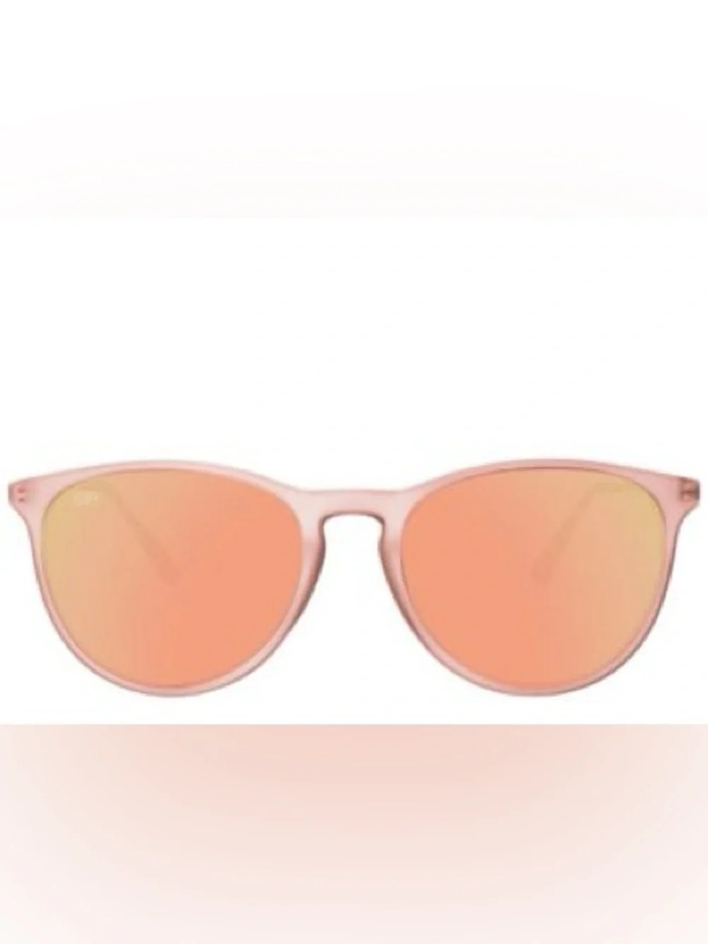 Pink polarized rounded sunglasses